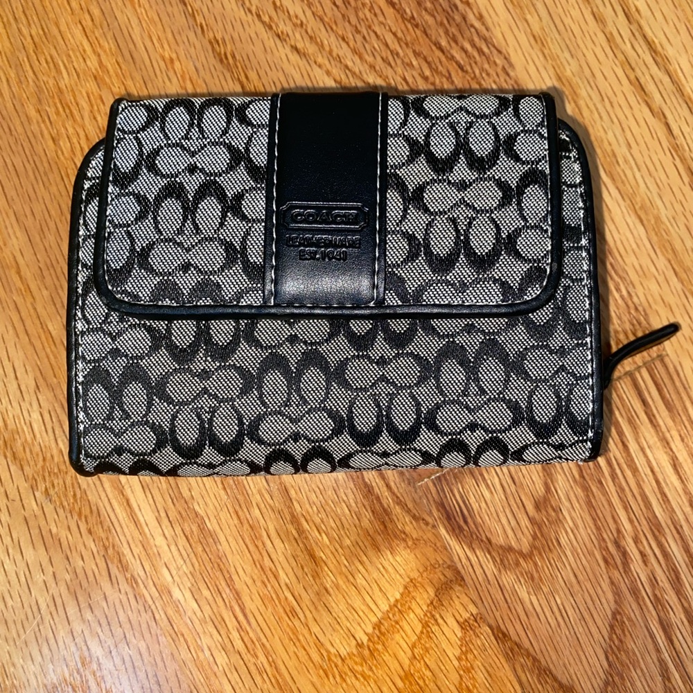 Coach Black and Gray Wallet